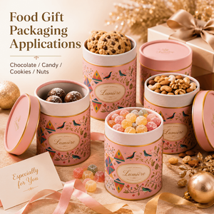 Cajas de Regalo Redondas de Papel Kraft Impresas Personalizadas para Dulces de Chocolate, con Tapa, Venta al Por Mayor - Product Image 4