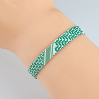 Bracelets Keffiyeh, Bracelet réglable avec code de drapeau national, Bracelet islamique à enrouler autour du poignet