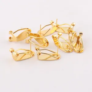 Moda color oro in metallo orecchino con perno posteriore per gioielli