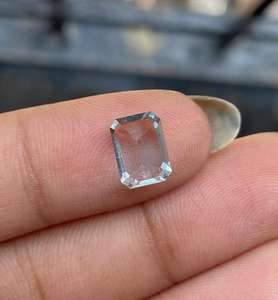 Bague de fiançailles et de mariage en saphir naturel taille émeraude 1,626 CT 8,37 x 6,10 MM par OM GEMS - Product Image 5