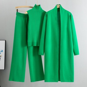 Nouvel ensemble élégant et simple printemps-automne 2026 : débardeur sans manches en organza brodé anti-statique à col en V + pull long - Product Image 6
