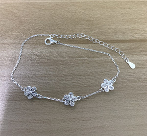 ที่กำหนดเอง925เงินสเตอร์ลิงลูกบาศก์เซอร์โคเนียสร้อยข้อมือสาวดอกไม้เสน่ห์ - Product Image 1