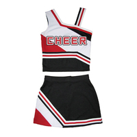 Costumes de cheerleading sexy de haute qualité, design personnalisé, adultes, enfants, compétition de danse, sublimation, uniformes de cheerleading rouge et bleu
