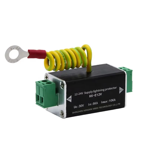 SPD 12-24V อุปกรณ์ป้องกันไฟกระชากอะลูมิเนียม 5KA/10KA รุ่น HX-P12V 30V สำหรับกล้องวงจรปิดและสวิตช์เครือข่าย 2 ช่อง - Product Image 3