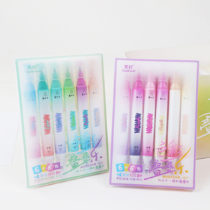 Sáng Tạo Đa-Màu Ma Thuật <span class=keywords><strong>Highlighter</strong></span> Bút Thiết Lập Văn Phòng Phẩm Mới Với Đôi Kết thúc Lớp Phủ Pastel Huỳnh Quang Đánh Dấu - Product Image 1