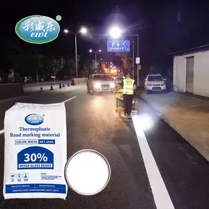 Road Paint Reflective Index Above 350 30% Pre-mixed Glass Beads Road Marking Thermoplastic Paint
