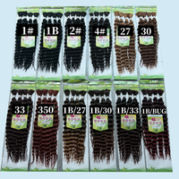 Extensions de cheveux synthétiques BELEZA en gros, teintes, ondulées profondes, pour tresses au crochet, torsades bouclées, double trame, 22 pouces