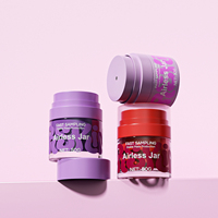 Crème pour le visage cosmétique de luxe premium verte 30 ml 50 ml en verre avec pompe sans air, soin hydratant pour la peau
