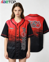 Jersey Baseball Kustom Model Crop Top Berhias Rhinestone Logo Tim Nama Atlet Pencetakan Heat-Transfer Profesional Bahan Poliester