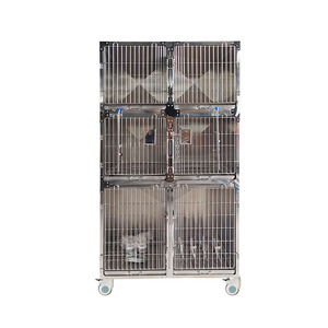 Grandes cages d'élevage en acier inoxydable pour animaux de compagnie, cages hospitalières multi-niveaux pour animaleries, cages d'élevage universelles pour chats et chiens - Product Image 3