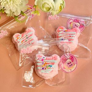 Unisex Strawberry Sauce Bear Head Rice Ball <b>Squishie</b> New Super Decompression Toy Soft Silicone Gift - Product Image 3