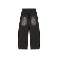 Jean Carpenter OEM pour Homme, Coupe Ample et Large, en Denim, avec Poches Plaquées, Style Workwear, Bleu et Noir, Fournisseur