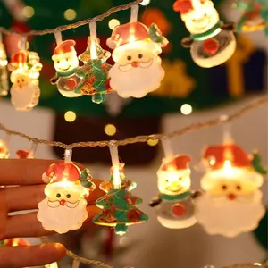 Luci della stringa di natale di Babbo Natale pupazzo di neve Xma albero ha condotto la stringa di luci per la decorazione della festa di festa