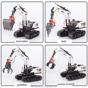 Vente en gros : Excavatrice RC en métal 1/14, niveau expert, véhicule de construction télécommandé avec câble USB et chargeur - Product Image 5
