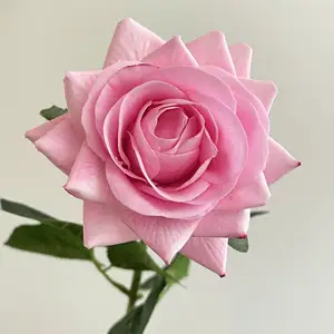 Roses artificielles en soie, 8cm de diamètre, 1 pièce, prix d'usine, en soie véritable tactile, pour décoration de mariage, de maison, d'hôtel