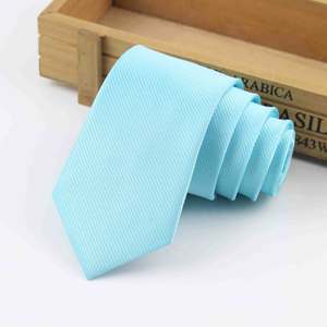 Corbata de poliéster para hombre, corbatas formales ajustadas de <span class=keywords><strong>2</strong></span>,5 pulgadas, de poliéster para fiesta de boda, 6cm de ancho - Product Image 5