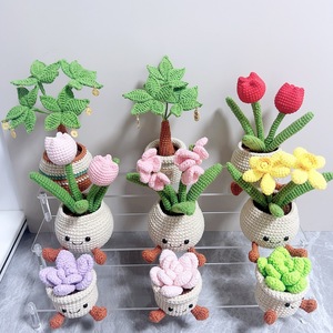 Arbre à Succulentes Artisanal Transfrontalier Fini, Bonsaï Arbre à l'Argent, <span class=keywords><strong>Fleurs</strong></span> <span class=keywords><strong>Artificielles</strong></span> en Fil Tressé à la Main, Décoration de Bureau et de Maison - Product Image 3