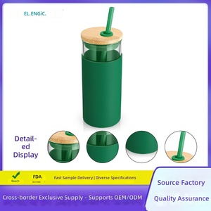 Vaso <span class=keywords><strong>de</strong></span> Vidrio <span class=keywords><strong>de</strong></span> Una Sola Capa con Tapa y Pajita, Antiderrames, para Bebidas Frías, Jugos, <span class=keywords><strong>Café</strong></span>, Vaso Transparente con Pajita <span class=keywords><strong>de</strong></span> Vidrio - Product Image 2