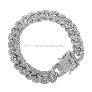 Hip Hop 13mm Miami <b>Cuban</b> <b>Link</b> <b>Chain</b> Gold <b>Silver</b> Necklace Bracelet Jewelry Set for Men - Product Image 5