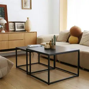 Mesa central de esquina de té moderna de lujo para Hotel, muebles de sala de estar, mesas de centro curvas de vidrio doblado transparente templado cuadrado