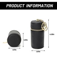 Porte-clés en cuir véritable, pochette de rangement pour sac, étui à parfum, trousse de maquillage pour ongles, mini pochette portable pour rouge à lèvres pour femme