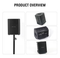 Haut-parleur de performance Musiccube T3Pro pour intérieur/extérieur, avec haut-parleurs de basses elliptiques 5"x7", système de sonorisation portable, réglages d'égaliseur, amplificateur de guitare
