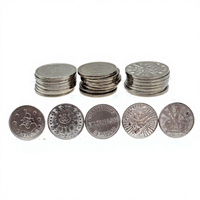 Pièces de monnaie en acier inoxydable de 24 mm et 25 mm pour centre de jeux d'échange de pièces, jeu de poussoir de pièces et machine à griffes de distribution