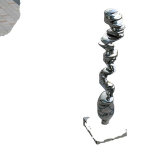 Escultura de Arte Moderna y Abstracta de Acero Inoxidable, Pulida a Espejo, en Espiral, para Decoración de Jardín y Paisaje Exterior, Estatua Metálica Personalizada - Product Image 3
