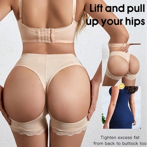 KaFoSha Shorty sculptant pour femme, grande taille, à fesses ouvertes, avec dentelle, effet rehausseur de fesses, contrôle du ventre et rehausseur de hanches - Product Image 3