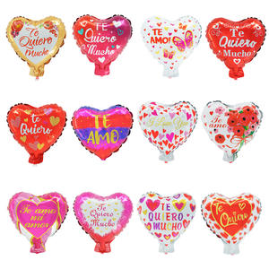 Globo Metálico de 10 Pulgadas <span class=keywords><strong>en</strong></span> Forma de Corazón de San Valentín para Decoración de Fiestas - Product Image 2