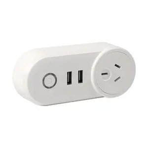 Enchufe inteligente USB con WiFi, Mini enchufe de alimentación inteligente con 3 pines, compatible con Alexa y Australia