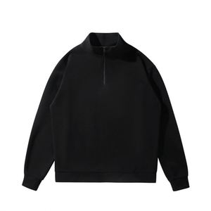 Sudadera con capucha de alta calidad con cremallera de un cuarto, estilo urbano, de peso pesado, oversize, 100% algodón, para invierno, lisa, súper suave, proveedor - Product Image 3
