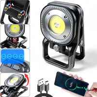 Lampe à clip multifonctionnelle magnétique rotative à 360° portable rechargeable en ABS COB pour travaux routiers et de jardinage
