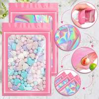 Bolsa resellable con cierre de cremallera Rosa pequeña, función a prueba de humedad para anillos, relojes, collares, marcos de fotos, pulseras de piedras preciosas