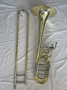 <span class=keywords><strong>Trombone</strong></span> basse professionnel en laiton jaune de qualité supérieure, deux valves, instrument en laiton - Product Image 5