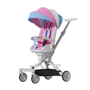 Porte-bébé léger avec parasol pliable, nouveau design, poussette de luxe 3 en 1