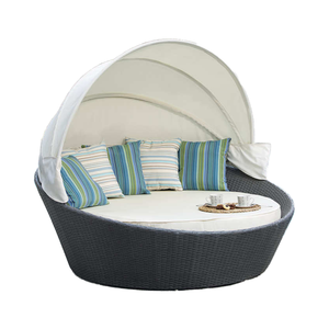 Ngoài trời Chaise phòng chờ cho hồ bơi mây Sun <span class=keywords><strong>Lounger</strong></span> Vòng ghế sofa cho sử dụng ngoài trời - Product Image 1