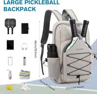 Sac à dos de sport portable de luxe avec logo, échantillon gratuit, pour pickleball et padel, avec poche à chaussures, imperméable, pour raquettes et gym