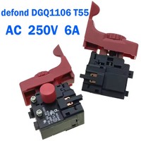 Interrupteur de perceuse à percussion defond DCQ1106 T55 interrupteur de perceuse électrique AC 250V 6A 5E4 interrupteur de contrôle de vitesse avant et arrière