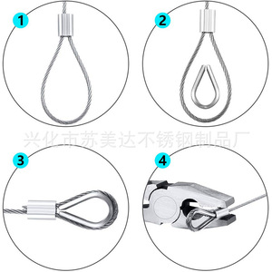 Stainless Steel Cable Kit With Turnbuckles Hooks And <b>Screws</b> For Garden Anchoring - Product Image 4