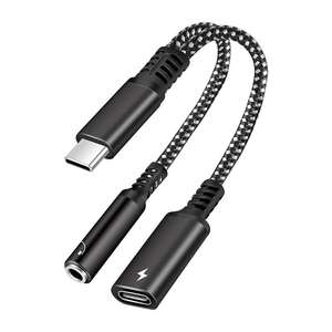 PD 60W USB Type C vers 3.5mm <span class=keywords><strong>Casque</strong></span> et Chargeur <span class=keywords><strong>Adaptateur</strong></span> 2-en-1 USB C vers AUX <span class=keywords><strong>Audio</strong></span> Jack Dongle Cable - Product Image 3