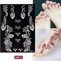 Nouveau pochoir de tatouage au henné floral ajouré, design spécial, vente en gros d'usine, pour l'art corporel nuptial