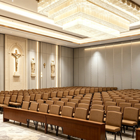 Cloison mobile en bois pliable, design moderne, insonorisée, coulissante, pour restaurant ou salle d'exposition