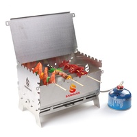 Barbecue pliable en acier inoxydable facile à nettoyer, barbecue portable au gaz, barbecue pliable