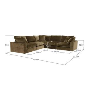Velvet L Shape <b>Sofa</b> Luxurious Upholstered Design Comfortable Spacious Seating Stylish Modern Durable Perfect For <b>Living</b> <b>Room</b> - Product Image 2