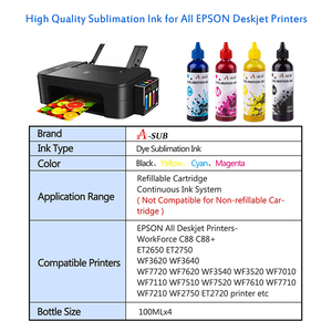 A-SUB 100Ml Chất Lượng Cao Kỹ Thuật Số Nhuộm Thăng Hoa Truyền Nhiệt Mực Cho Dệt May - Product Image 4