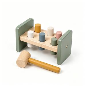 Banc de percussion en bois personnalisé d'usine, jouet éducatif Montessori pour l'apprentissage préscolaire, jeu de marteau à taper, jouet en bois du Vietnam - Product Image 5