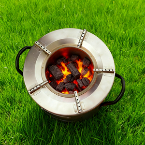 Than hộ gia đình ngoài trời cắm trại thép không gỉ trong nước Bếp bàn BBQ nướng nhà bếp và nhà hàng - Product Image 3