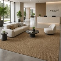 Tapis d'appoint en sisal naturel de qualité commerciale, grand tapis tissé durable pour bureau, hall d'hôtel, réception, salon