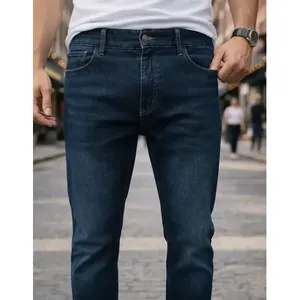 Jeans da Uomo Adrenaline a Gamba Dritta, Vita Media, 5 Tasche, Comodi Pantaloni in Denim per Uso Quotidiano - Product Image 4